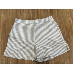 Banana Republic Shorts Navy and White Hi-Rise Pull On Size L